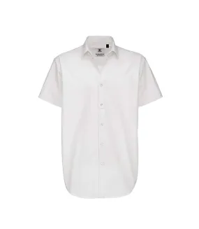 B&C Mens Sharp Twill Short Sleeve Shirt / Mens Shirts (White) - UTBC114
