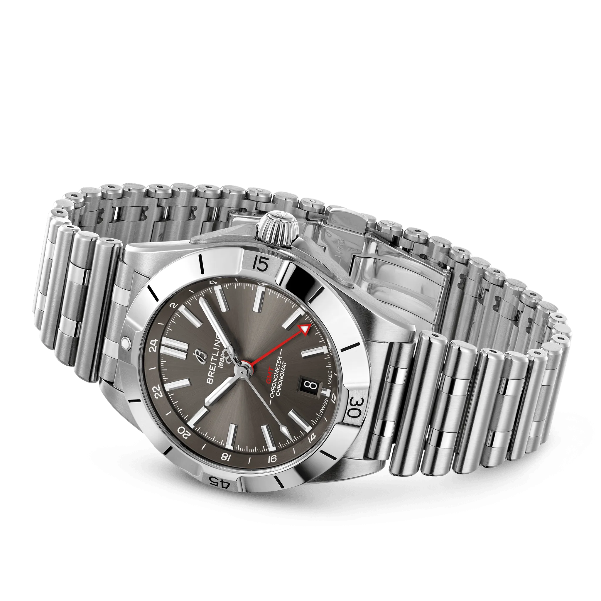 Breitling Chronomat GMT Brown Grey Dial Men 40mm