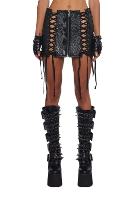 Deadly Dose Snakeskin Skirt-