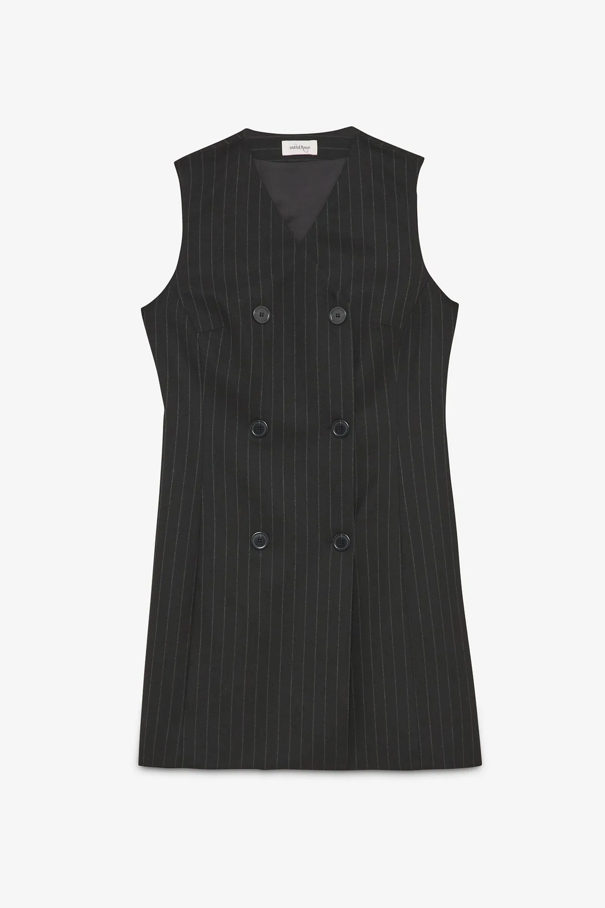 Double-breasted short dress