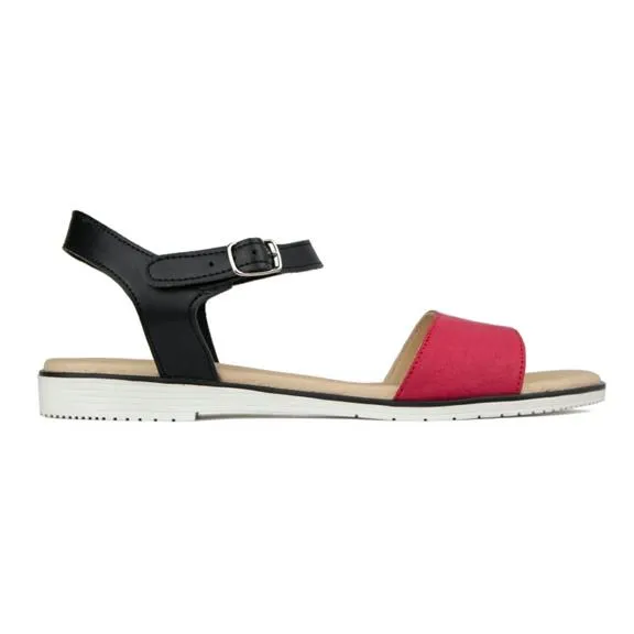 FAIRMA ETHICAL DESIGN Sandals Maam Washpapa Black & Red