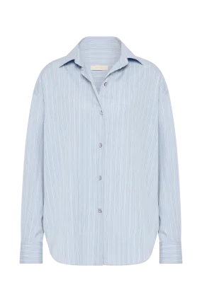 FREJA SHIRT - BLUE PINSTRIPE