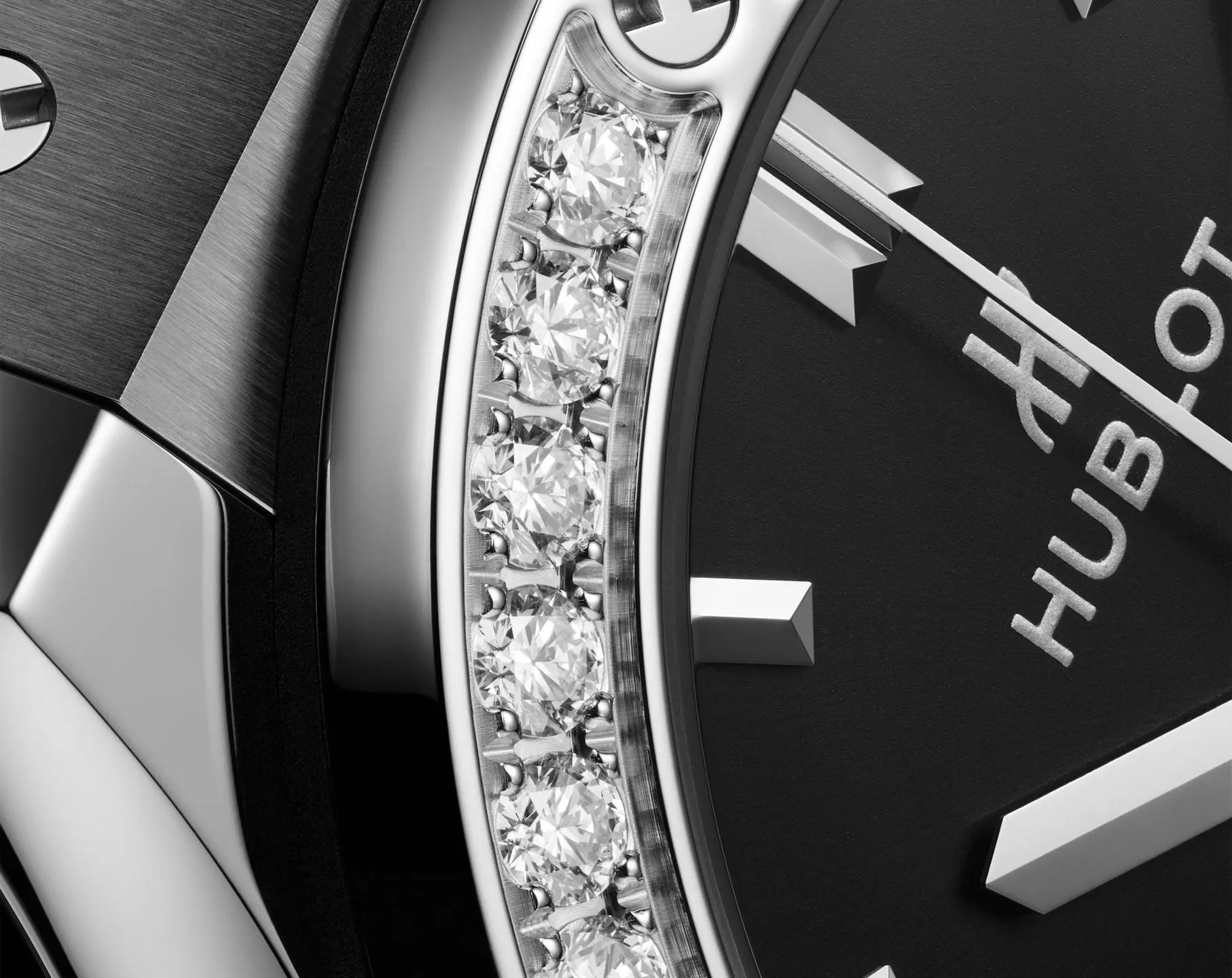 Hublot Classic Fusion Titanium Diamonds Black Dial Men 38mm