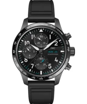 IWC Pilot's Chronograph Performance Mercedes-AMG PETRONAS Formula One Team Automatic Black Dial Titanium Rubber Strap Men's Watc