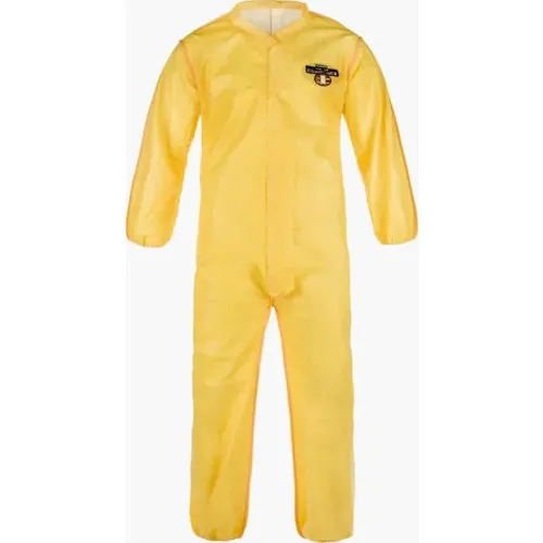 Lakeland Industries - Chem Suit - C1S412Y - ChemMax 1 - Yellow - Zip Front - Open Wrst/Ankle