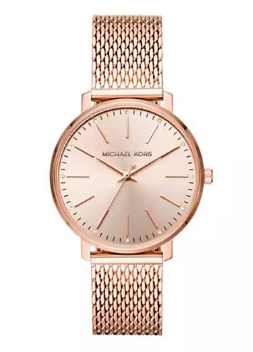 Michael Kors Ladies Watch with Rose Gold Tone Dial & Rose Gold Tone Metal Bracelet | Grattan