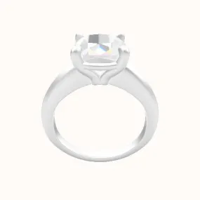 Modern Knife Edge Engagement Ring With Standard Four Prong Head