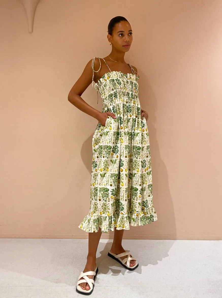 Palm Noosa Sail Away Dress in Citrus Botanical