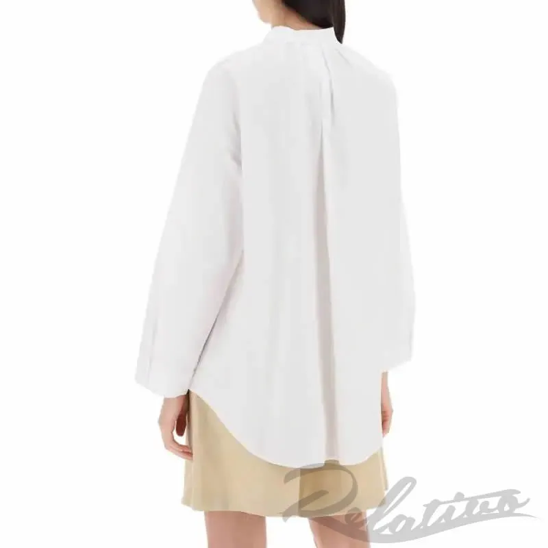 S Max Mara  |Street Style Long Sleeves Plain Cotton Shirts & Blouses