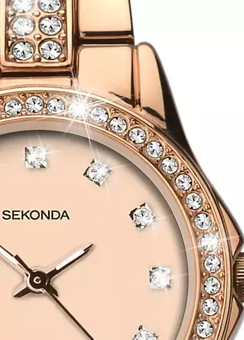 Sekonda Ladies Joanne Rose Gold Alloy Bracelet with Rose Gold Dial Watch | Kaleidoscope