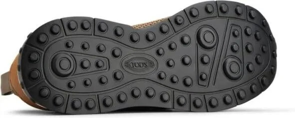 Tod's logo-appliqué knitted sneakers Brown
