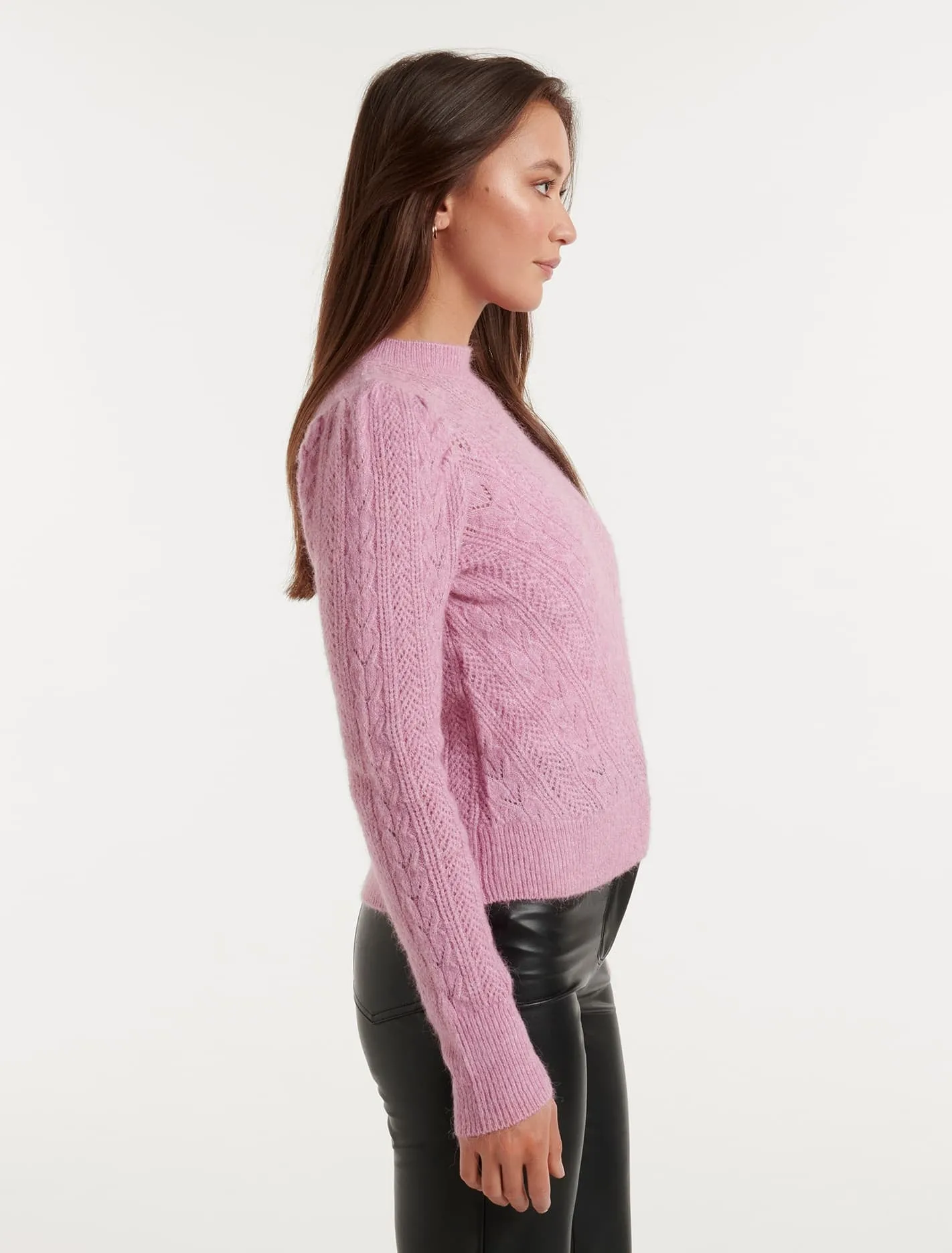 Vanessa Chevron Pointelle Knit Jumper